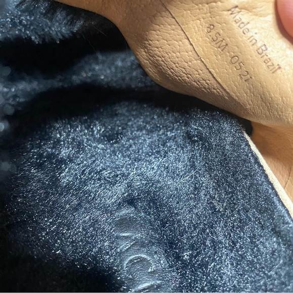 Jack Rogers Lauren Slide Sandals Black Faux Fur - Picture 5 of 9